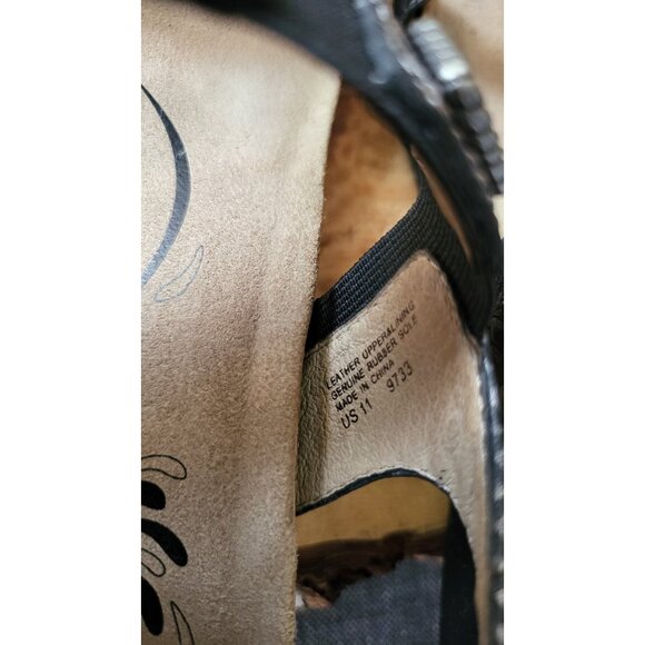 ABEO Biosystem T Strap Slingback With Buckle Leather Upper Size 11 Sandals - Picture 10 of 12